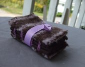 Lavender and Chocolate Felted Needle Case