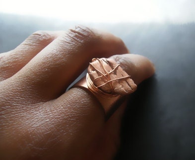 Copper Nugget Ring (Adjustable)