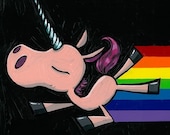 Unicorn Rainbow archival print set