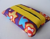 Tissue Holder - Purple, Yellow, Blue and White