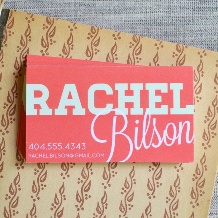 Rachel Bilson Calling Cards in Coral and Mint