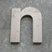 Cool Old VINTAGE Aluminum Sign Letter Lowercase N or U