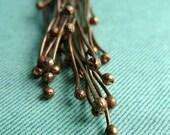 20 - 22 gauge Copper Antiqued Ball Tipped Head Pins - HPN00101