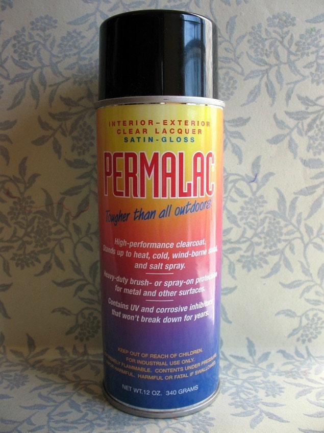 Permalac 1 12oz Spray Can of Satin Lacquer by missficklemedia