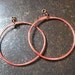 Large Paprika Earring Hoop Findings - Patinated Copper