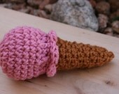 Cotton Play Food-- Strawberry Ice Cream Cone