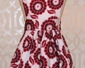 Red Floral Bib Apron