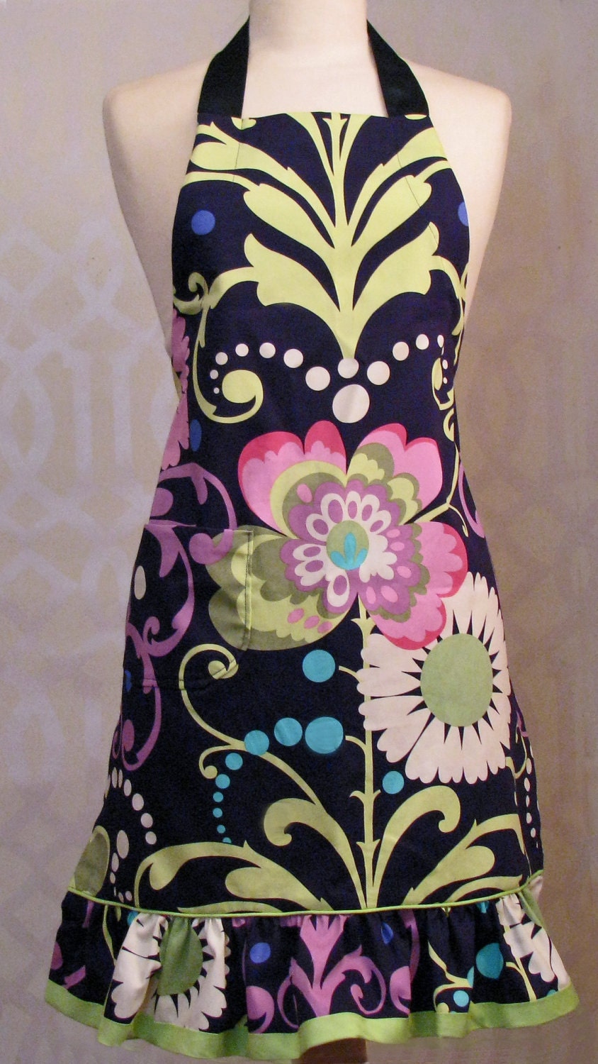Midnight Blooms Apron
