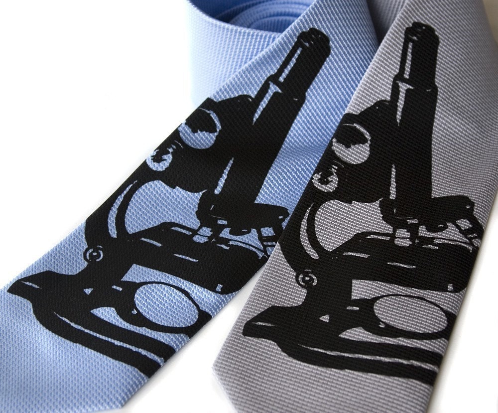 Science Affair. Silkscreen microscope necktie. Black ink on textured sharkskin microfiber.