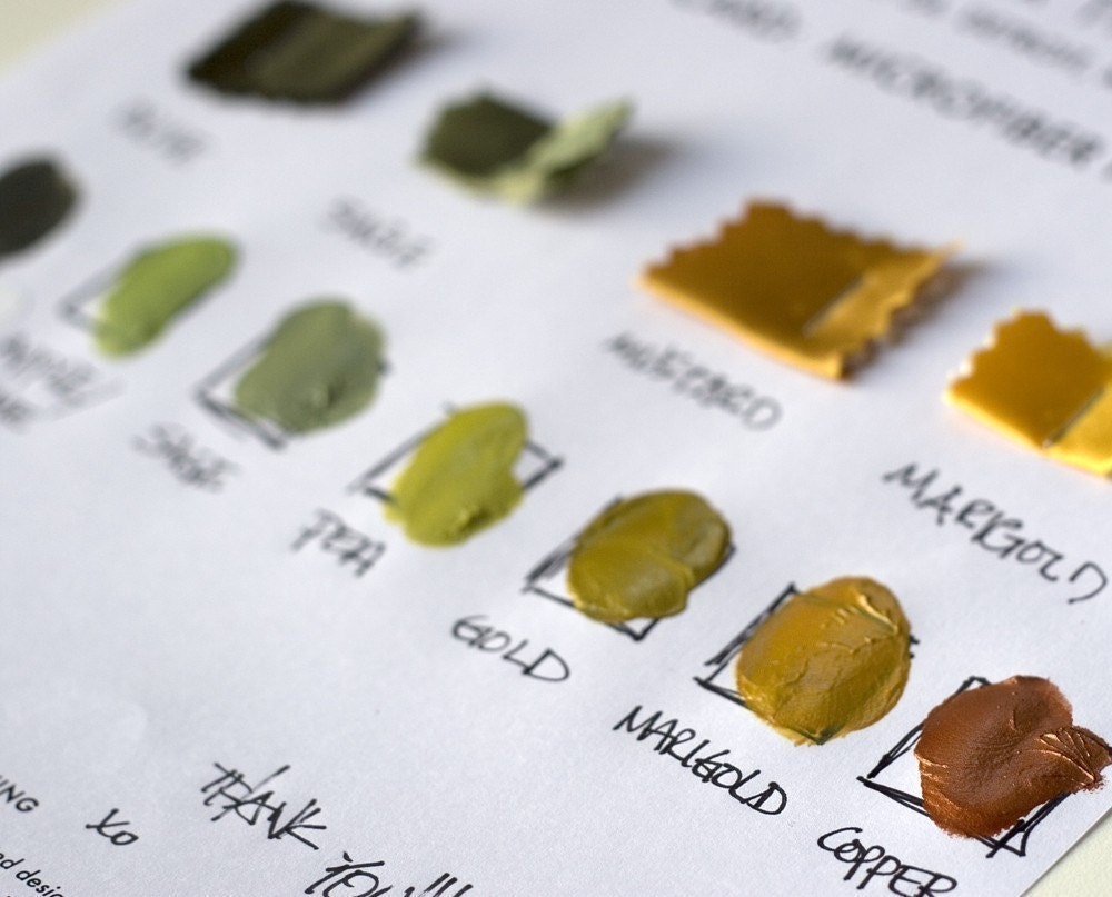 4 Ink and SILK fabric swatch sample. Color matching card for custom orders. Choose from over 40 colors.