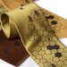 Oh Honey. Silkscreened bee necktie, chocolate brown ink.