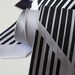 Mod silkscreen necktie. Broken black stripe tie. Choose standard, narrow or skinny width microfiber.