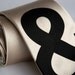Ampersand necktie. Minimalist Helvetica "and symbol" screen printed typography nerd microfiber tie. Standard width.