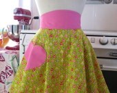 Retro Half Apron Polka Dot Mushrooms SOPHIA