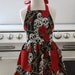 Apron Retro Style Rose Tattoo Skull & Roses Full Apron for Little Girls