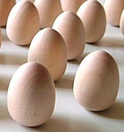 Miniature  Wooden Eggs - Set of 10