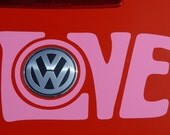 LOVE vinyl decal automotive graphic sticker for VW beetle trunk