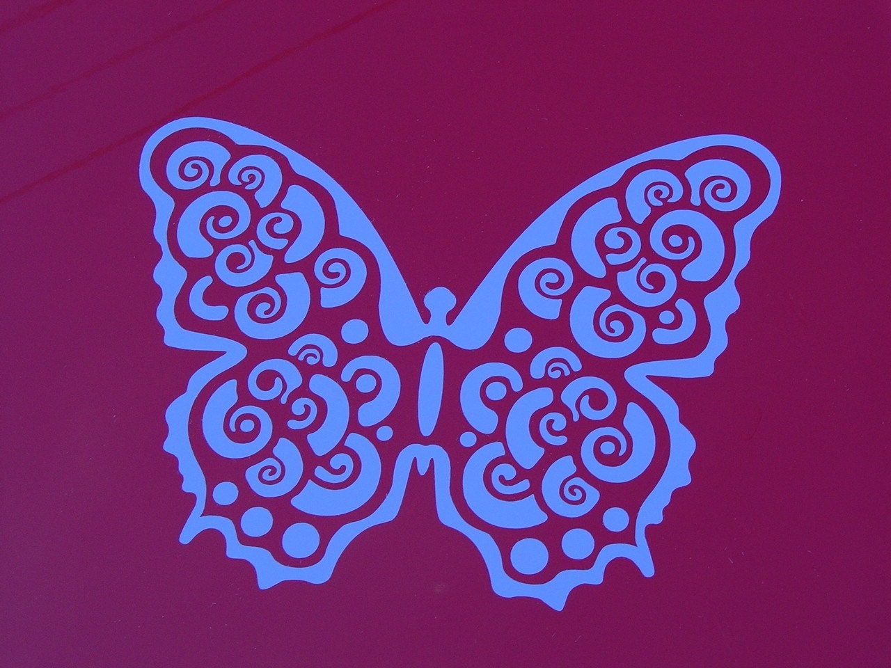Butterfly with Swirls vinyl decal car sticker graphic 16 inch