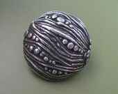 Handcast Pewter Seaweed Button