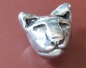 Handcast Pewter Leo Button