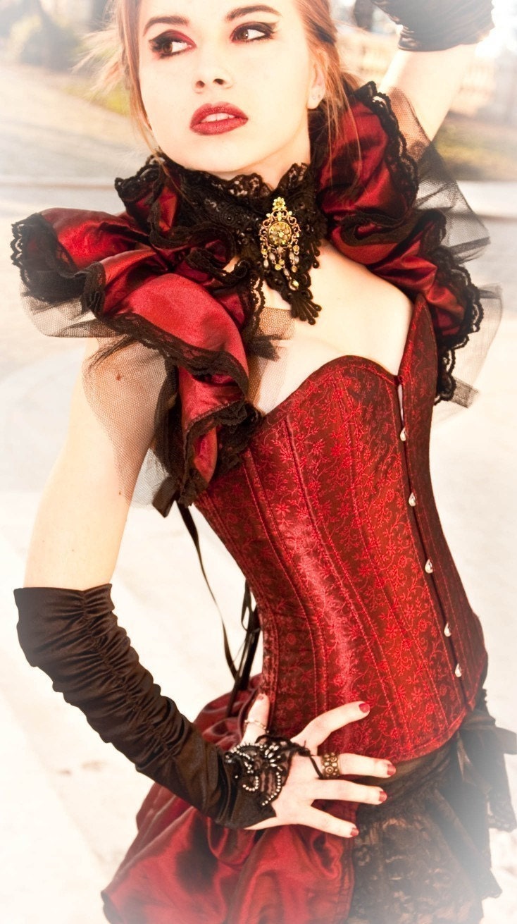 Burlesque Opera Shrug Gothic Carnivale Steampunk Diva  LUST On The BALCONY Victorian Decadence by Lovechild Boudoir