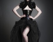 Black PVC Shrug Wrap Collar Fetish Queen Gothic Burlesque Bizarre Couture Glamour LA STREGA