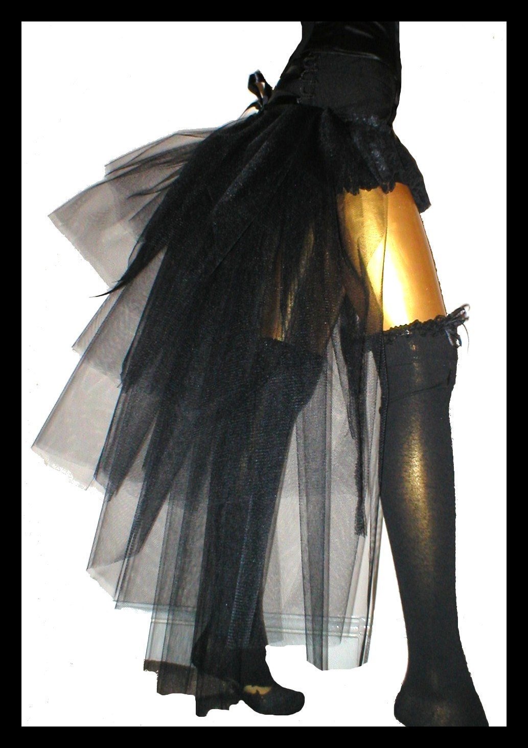 Long Carnival Bustle Skirt Burlesque Gothic Circus BAGHDAD AFTER MIDNIGHT Paris Showgirl Ziegfeld Follies Cabaret Gypsy Couture
