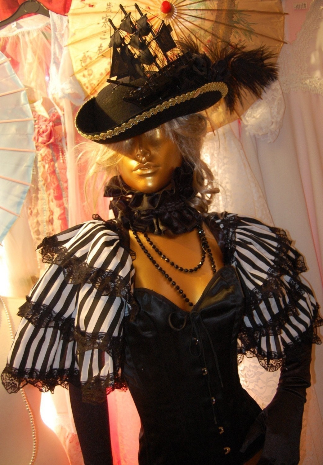 Steampunk Bustle Skirt Victorian Gothic Burlesque CARNIVALE QUEEN by Lovechild Boudoir