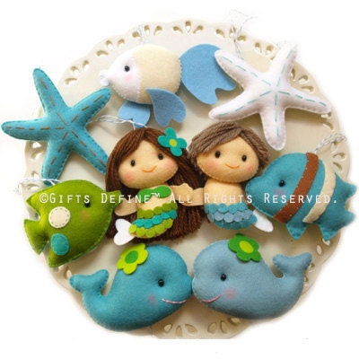    Baby Shower Ideas on Under The Sea Mermaid  Boy Or Girl  Party Favors For Cake Topper  Baby