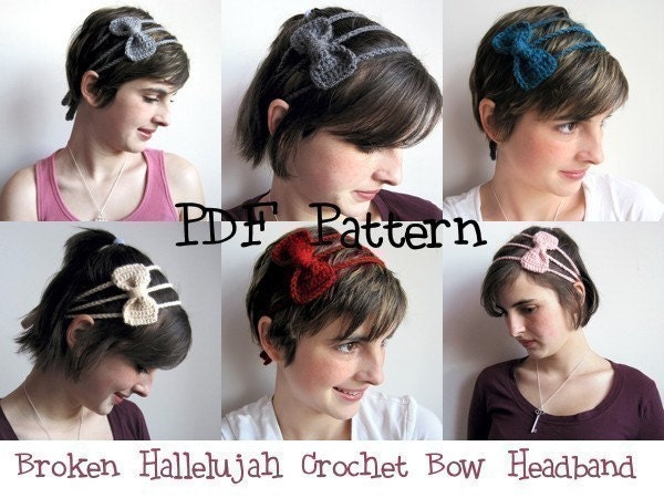 CROCHET PATTERN Bow Headband PDF Pattern for Women and Children, Easy