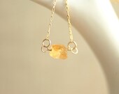 citrine necklace on 14kt gold fill chain for minimal spring fashion mothers day