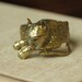 leopard bracelet in vintage brass statement jewelry