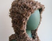 Fuzzy Earth Sprite Hat and Scarf