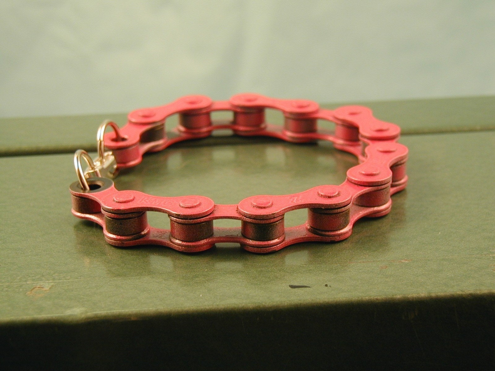 Pink Bicycle Chain Bracelet