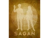 Carl Sagan 16x20 Science Poster, Astronomy Poster Art Print, Cosmic Pioneer, Astronomer Poster, Astronomer Art