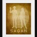8x10 Astronomy Art Print, Carl Sagan Cosmic Pioneer, Astrophysics Poster, Geek Chic Nerd Art, Geeky Astronomer Art, Pioneer 10 Cosmology Art