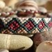 Friendship bracelet with squares in male colours: grey, dark green and bordeaux