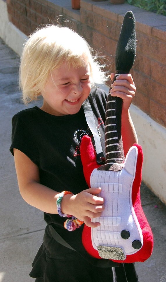 Custom Plush Guitar by Sew Cute Sweets