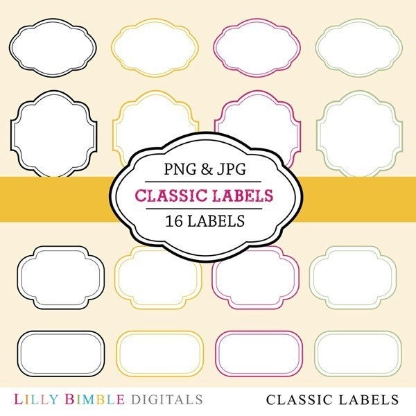 Classic Labels for cards, journals, crafts, scrapbooking Il_570xn