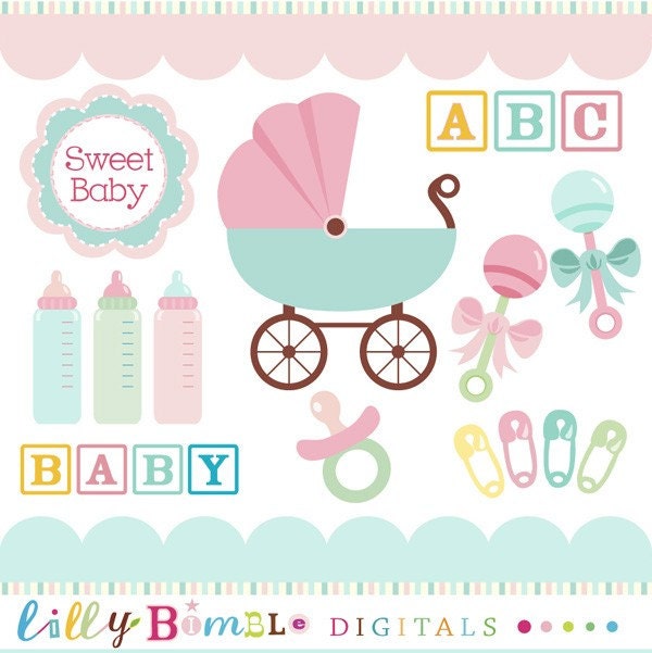 pink baby shower clipart - photo #18