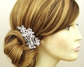 Crystal Bridal Hair Comb, Wedding Comb, Vintage Style Wedding Hair Comb, Flower Hair Comb, Wedding Hair Accessories, Bridal Headpiece, GEMMA