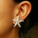 Bridal Starfish Earrings, Crystal Starfish Wedding Earrings, Beach Wedding Bridal Earrings, Destination Wedding Jewelry, SEA MAIDEN
