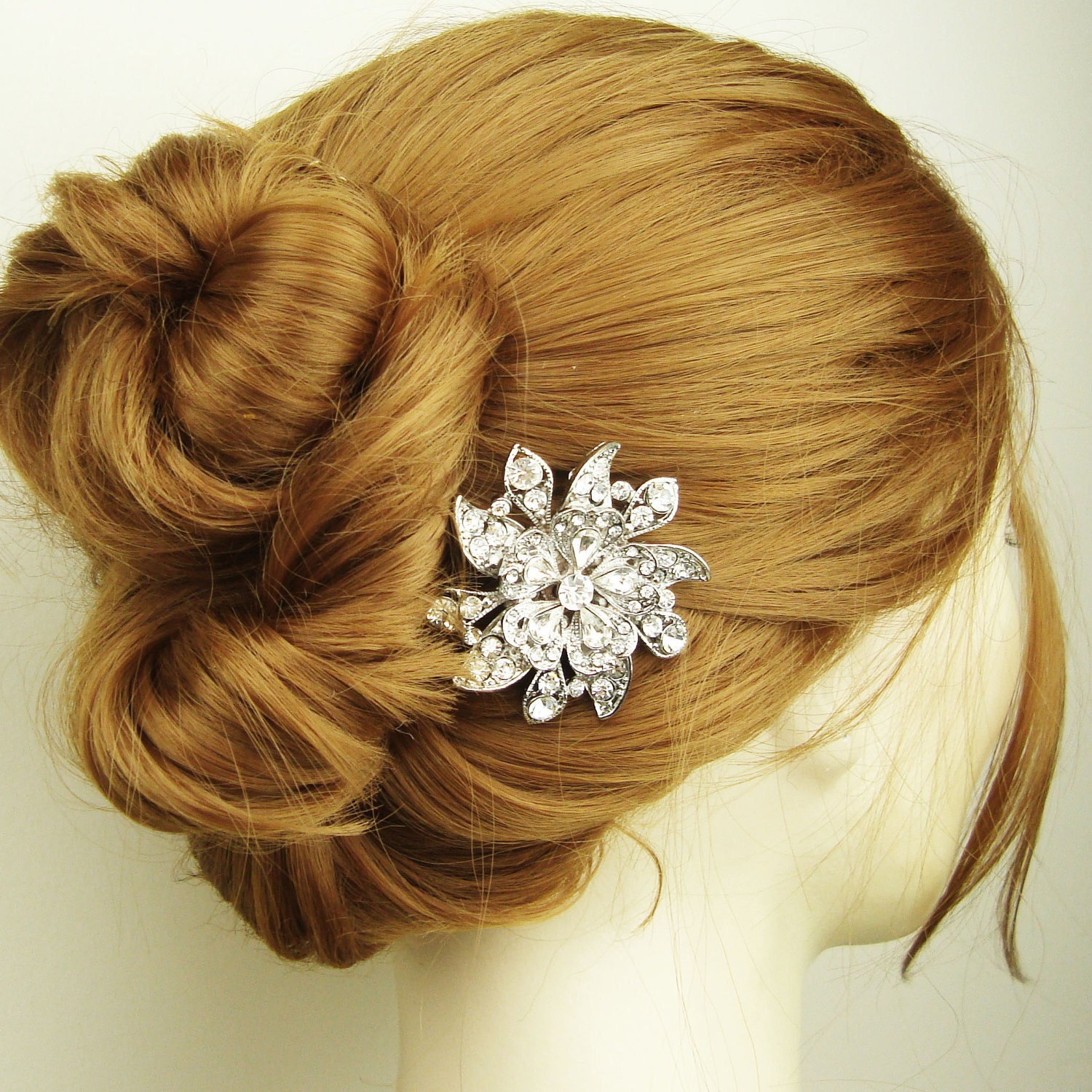 Victorian Style Bridal Hair Comb, Crystal Wedding Hairpiece, Vintage Bridal Hair Accessories, Wedding Hair Comb, MIRABELLE