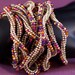 Marrakesh ... Necklace . Beadwoven . Bracelet . Twisted . Rich Colors . Sand . Magenta . Purple . Orange . Gold . Versatile . Luscious