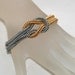 Precious ... Bracelet . Matte Silver . Satiny Gold . Knotted . Beadwoven . Magnetic Closure . Chic . Knot Ready for Prime Time