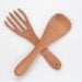 Kitchen Utensil Set Salad Servers by Baerreis Hand Carved Set- unstained Natural Cherry - Signed