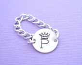 FREE SHIPPING Initial Crown Charm Ring