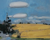 Original Landscape Painting on Paper, May Light