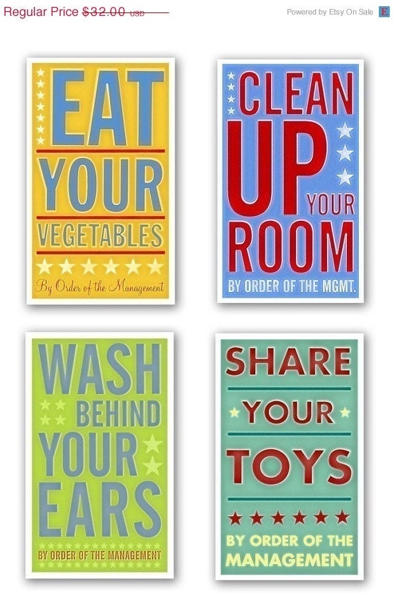 ON SALE 25% OFF By Order of the Management Set of 4 Small Prints