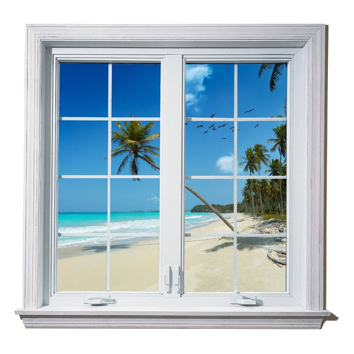 Cayman Island - Windowscape Beach Series Vinyl Wall Decal